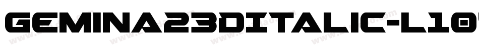 Gemina23DItalic-l105字体转换