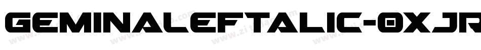 GeminaLeftalic-0XJR字体转换