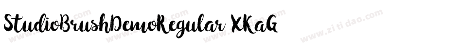 StudioBrushDemoRegular-XKaG字体转换