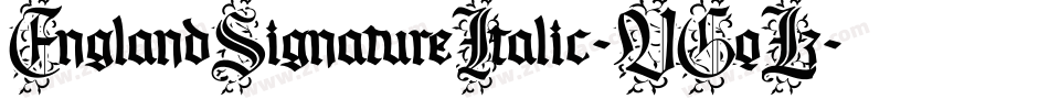 EnglandSignatureItalic-VGqLz字体转换