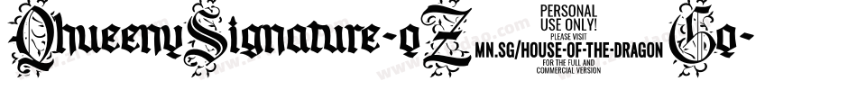 QhueenySignature-qZ0Gq字体转换