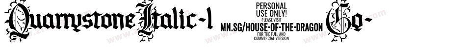 QuarrystoneItalic-l6Gq字体转换