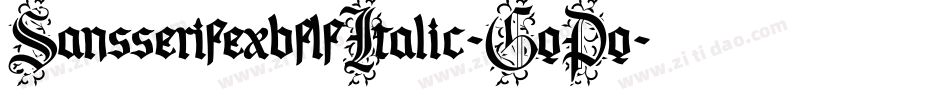 SansserifexbflfItalic-GqPq字体转换