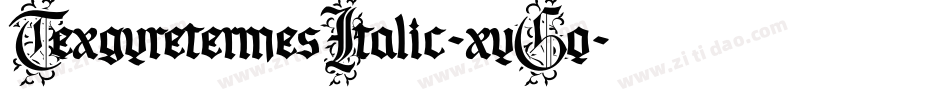 TexgyretermesItalic-xyGq字体转换