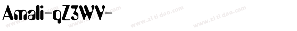 Amali-qZ3WV字体转换