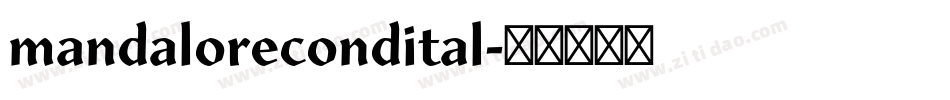 mandalorecondital字体转换