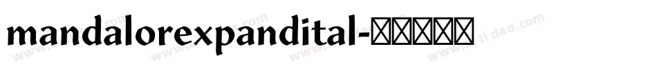 mandalorexpandital字体转换