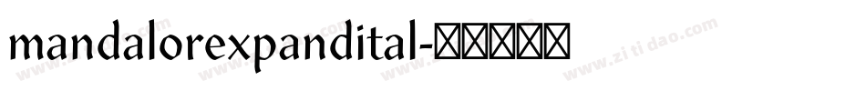 mandalorexpandital字体转换