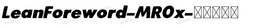 LeanForeword-MR0x字体转换