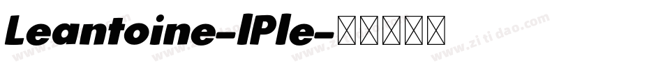 Leantoine-lPle字体转换