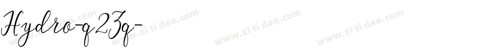 Hydro-q2Zq字体转换