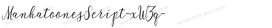 ManhatoonesScript-xWZq字体转换