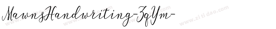 MawnsHandwriting-ZqYm字体转换