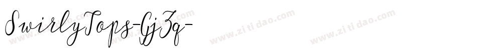 SwirlyTops-GjZq字体转换