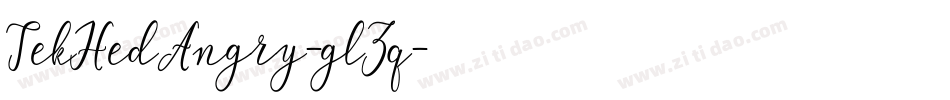 TekHedAngry-glZq字体转换