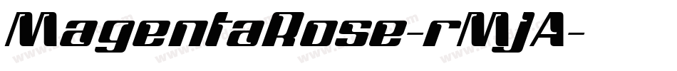 MagentaRose-rMJA字体转换