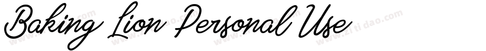Baking-Lion-Personal-Use-2字体转换