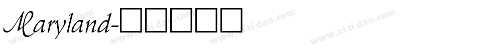 Maryland字体转换