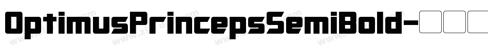OptimusPrincepsSemiBold字体转换