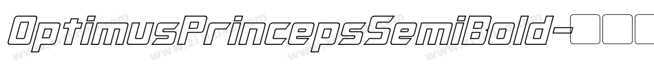 OptimusPrincepsSemiBold字体转换