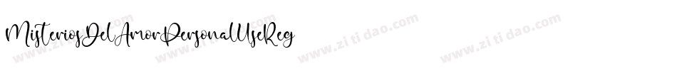 MisteriosDelAmorPersonalUseRegular-4ByK6字体转换