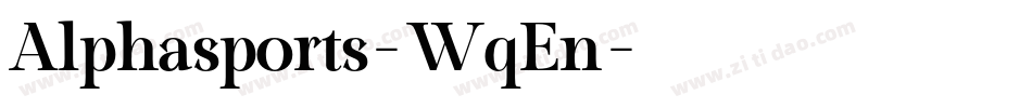 Alphasports-WqEn字体转换