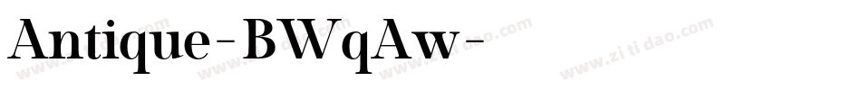 Antique-BWqAw字体转换