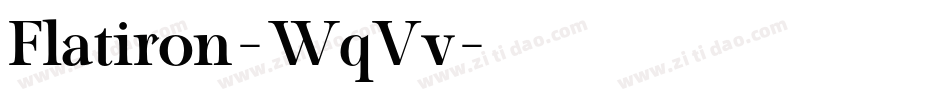 Flatiron-WqVv字体转换