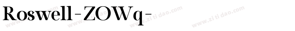 Roswell-ZOWq字体转换