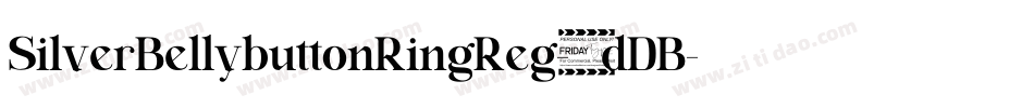 SilverBellybuttonRingReg-8dDB字体转换
