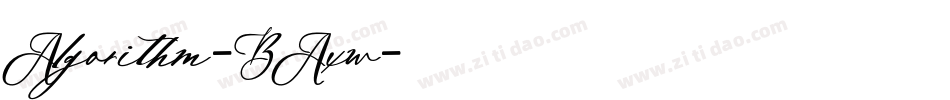 Algorithm-BAxw字体转换