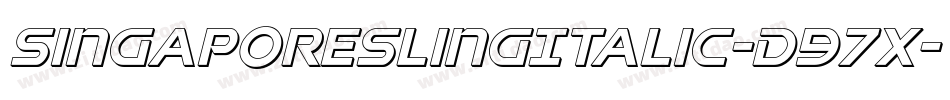 SingaporeSlingItalic-D97x字体转换