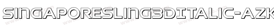 SingaporeSling3DItalic-azKJ字体转换