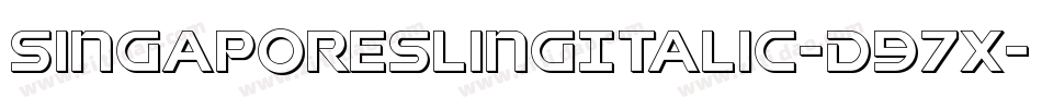 SingaporeSlingItalic-D97x字体转换
