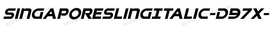 SingaporeSlingItalic-D97x字体转换