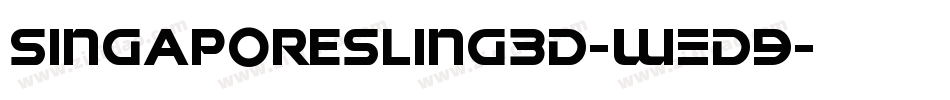 SingaporeSling3D-WED9字体转换 SingaporeSling3D-WED9字体转换