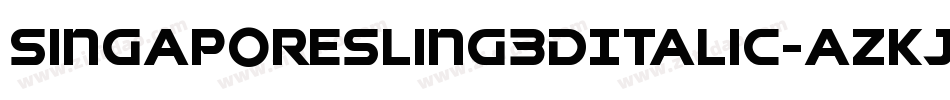 SingaporeSling3DItalic-azKJ字体转换