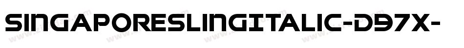 SingaporeSlingItalic-D97x字体转换