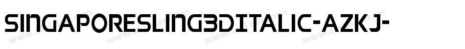 SingaporeSling3DItalic-azKJ字体转换