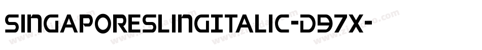 SingaporeSlingItalic-D97x字体转换