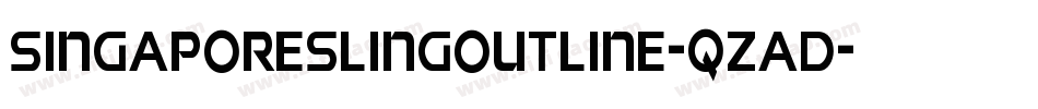 SingaporeSlingOutline-qzad字体转换 SingaporeSlingOutline-qzad字体转换