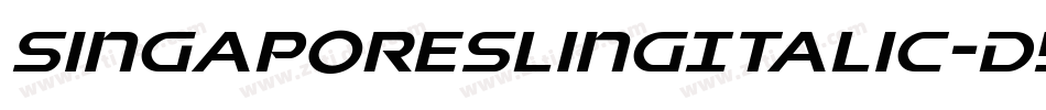 SingaporeSlingItalic-D97x字体转换