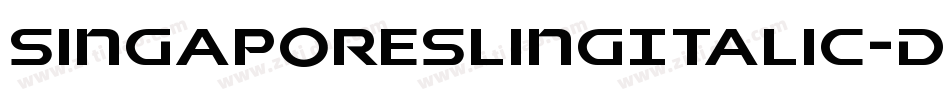 SingaporeSlingItalic-D97x字体转换