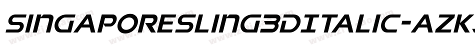 SingaporeSling3DItalic-azKJ字体转换
