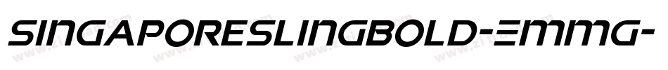 SingaporeSlingBold-EMmg字体转换