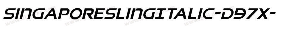 SingaporeSlingItalic-D97x字体转换