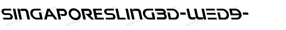 SingaporeSling3D-WED9字体转换 SingaporeSling3D-WED9字体转换