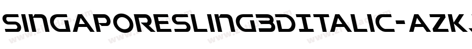 SingaporeSling3DItalic-azKJ字体转换