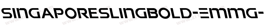 SingaporeSlingBold-EMmg字体转换