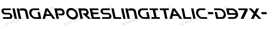 SingaporeSlingItalic-D97x字体转换